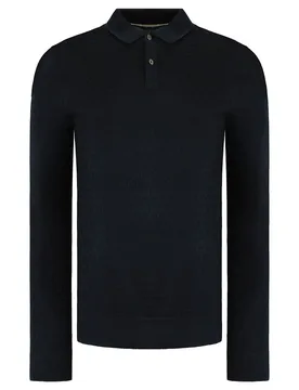 Morar Mens Navy Knitted Polo Shirt - Size 2xl - Ted baker - FashionsVida