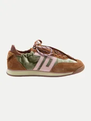 Sneaker Rocket Velvet it Green Nude Braun 38