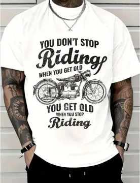 Don't stop riding Retro Cafe Racer Gift T-Shirt for Racing bikers 100% cotton printed Motorcycle Graphic clothes All size Tops - Aliexpress - FashionsVida