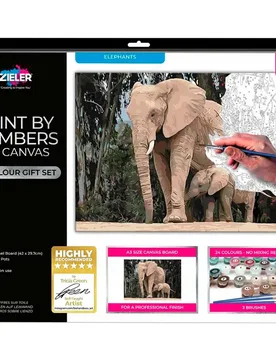 Artigianato Paint By Numbers Elephants - ZIELER - FashionsVida