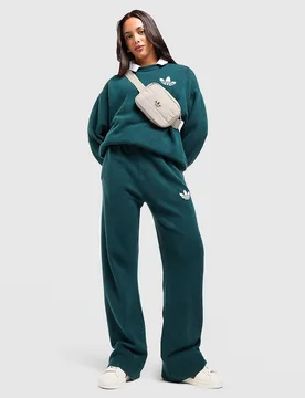 Trefoil Knitted Joggers - Damen, Grün - female - Size: 36 - adidas Originals - FashionsVida