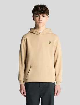 Kids' Loopback Cotton Hoodie in Yellow - Lyle & Scott - FashionsVida