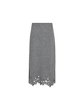 Midirock MMLIORALACEKNIT grau L damen - Mos mosh - FashionsVida