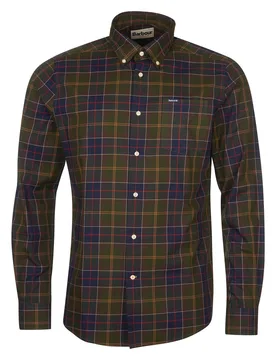 Chemise à carreaux en coton - Wetheram Tailored Tartan Shirt Classic Tartan - Taille M - Vert - Barbour - FashionsVida