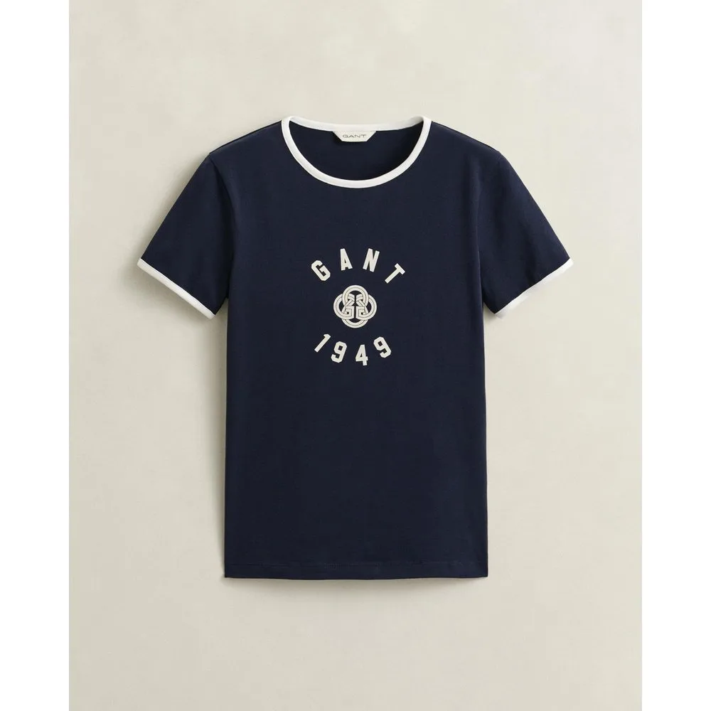 Camiseta de mujer Ringer de manga corta - Gant - FashionsVida