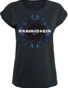 T-Shirt - Herzeleid Blume - S bis 3XL - für Damen - Größe XL - schwarz - Lizenziertes Merchandise! - Frauen - female - Rammstein - FashionsVida