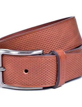 Cinturón de hombre de piel con grabado - Miguel Bellido - FashionsVida