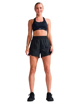 Soutien-gorge De Sport à Impact Moyen Aero Mesh Black / Silver Reflective M - 2XU - FashionsVida