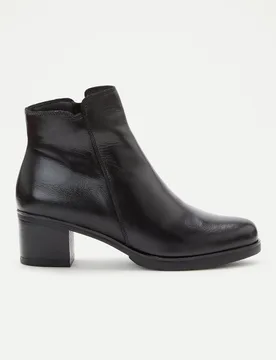 Botín de mujer tacón liso esencial piel vacuno - Latouche Comfort - FashionsVida