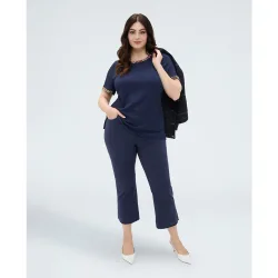 Pantalones de mujer kick flare de algodón ligero versátiles y fáciles de combinar