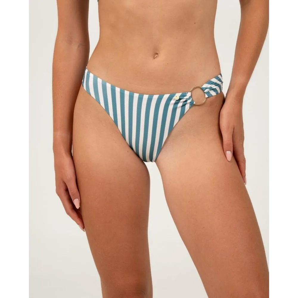 Braga de bikini con anilla dorada y rayas - Bohodot - FashionsVida