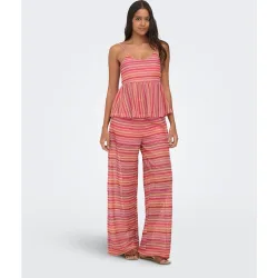 Top de mujer con escote pico y largo cropped