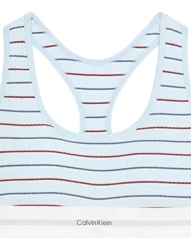 Soutien-gorge De Sport Lightly Lined Two Step Stripe / Ice Water L - Calvin Klein - FashionsVida
