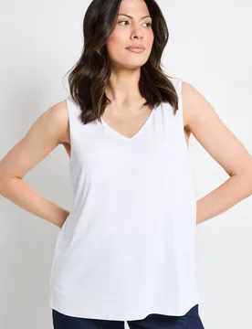 Women's Soft Touch Reversible Jersey Vest in Ivory Size: 14 - Ivory - Size: 14 - Debenhams - FashionsVida