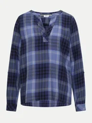 Langarm Tunika mit Karomuster 36831-urban dark blue L