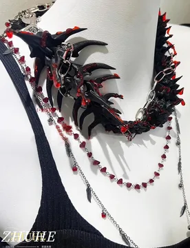 ZHUHE Spine Beaded Necklace In Neo-Gothic Style Is A Jewelry Accessory For Men And Women As A Party Gift - Aliexpress - FashionsVida