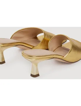 Mules de mujer de piel metalizada - sandro - FashionsVida