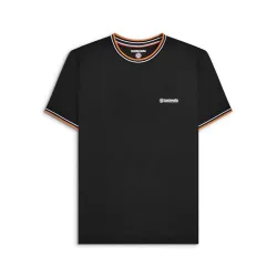 Mens Black Twin Tipped Pique T-Shirt - Male - Black - Large
