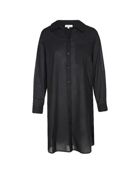 Blusa camisera de mujer Marseille negro L - DARLING HARBOUR - FashionsVida