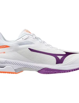 Wave Exceed Court Cc Shoes White / Dahlia / Lava Orange UK 5.5 - Mizuno - FashionsVida