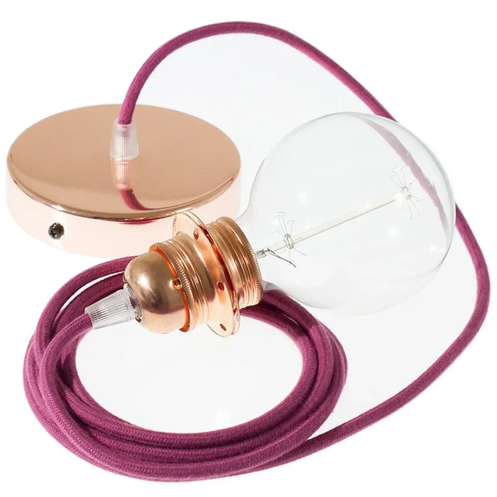 Cables Lampe Suspendue Pendel Pour Abat-jour Rc32 50 Cm Burgundy / Copper One Size - Creative - FashionsVida