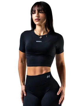 T-shirt à Manches Courtes Seamless Power 891 Black M - Nebbia - FashionsVida