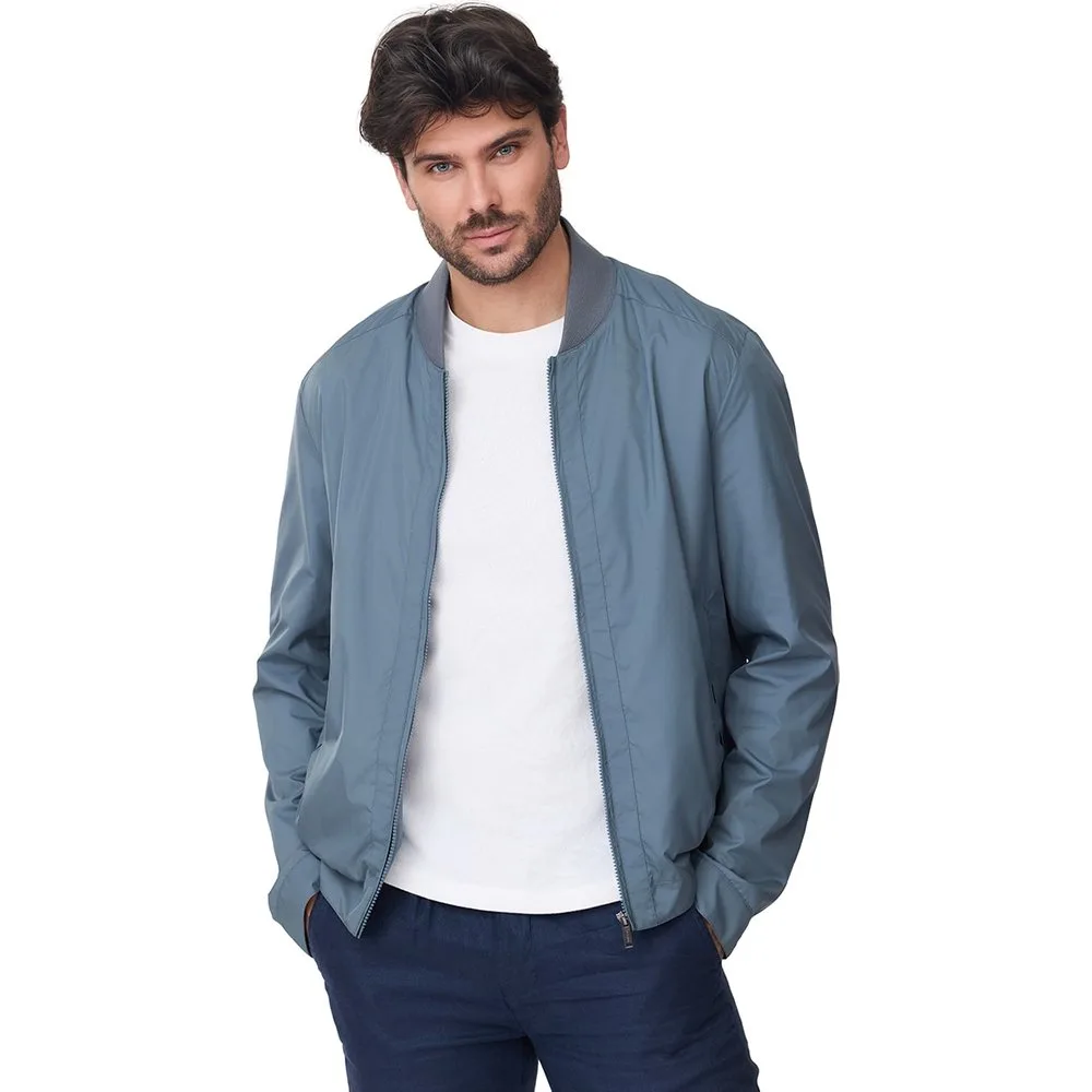 Cazadora de hombre microfibra cuello bomber punto - Buccino - FashionsVida