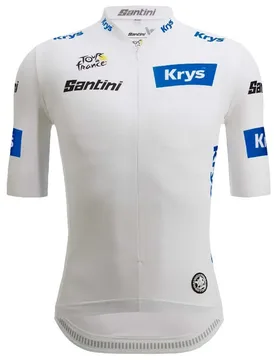 Maillot à Manches Courtes Tour De France Official White 2025 - Santini - FashionsVida