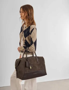 Faux Suede Weekend Bag Chocolate female - Katie Loxton - FashionsVida