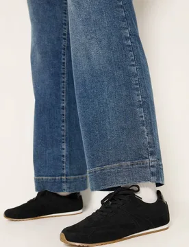Women's Slim Sole Trainers In Wide E Fit in Black Size: 4E - Black - Size: 4E - Yours - FashionsVida