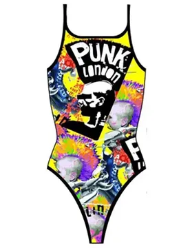 Punk London Thin Strap Swimsuit Multicolor 5-6 Years Girls - TURBO - FashionsVida
