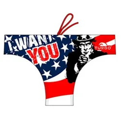 I Usa Want You Waterpolo Swimming Brief red / navy 9-10 Years Boys