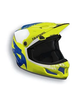 Casco downhill BLUEGRASS Brave giallo blu bianco - Eagle - FashionsVida
