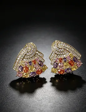 Light Luxury Niche French Mini Christmas Tree Earrings Shiny Color Zircon Design Elegant High End Ear Jewelry Gift For Ladies Co - Aliexpress - FashionsVida
