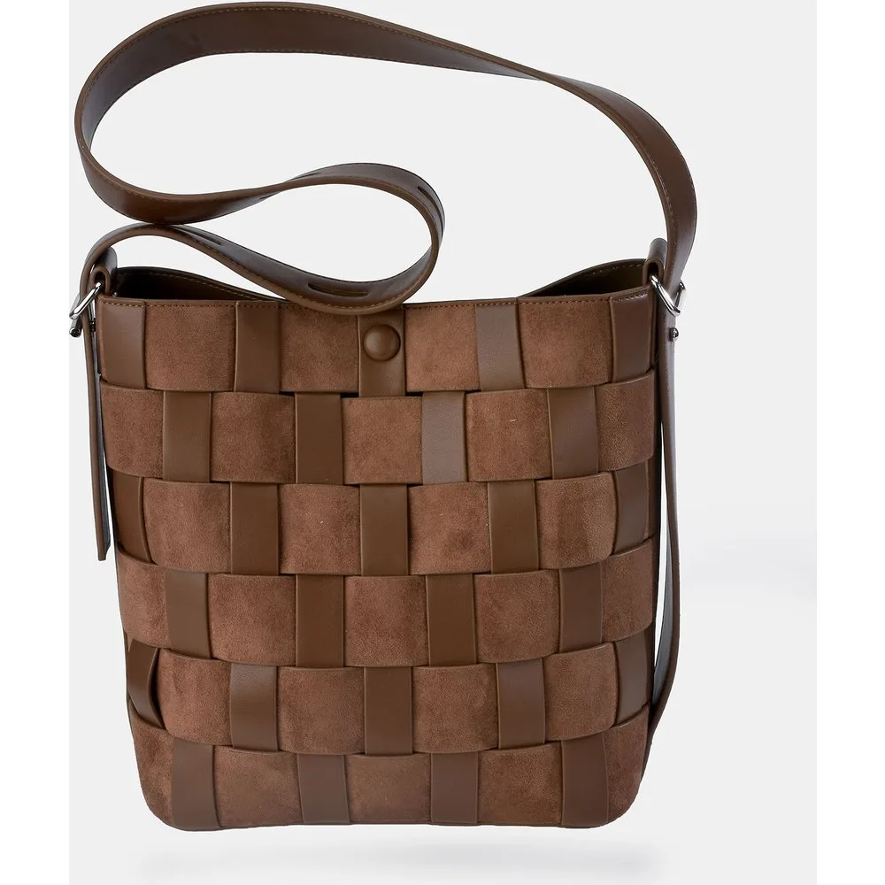 Bolso shopper en P.U. cuadros con asa larga - Pierre Cardin - FashionsVida