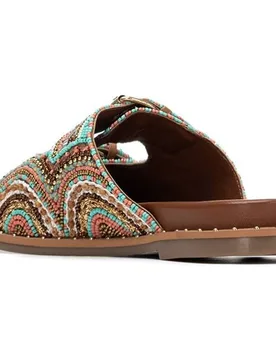 Sandalias planas de mujer con doble tira delantera - Carmela - FashionsVida
