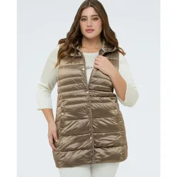 Chaleco de mujer acolchado con capucha