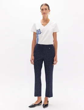 Pantalón recto de mujer campanita leopardo - Lola Casademunt - FashionsVida