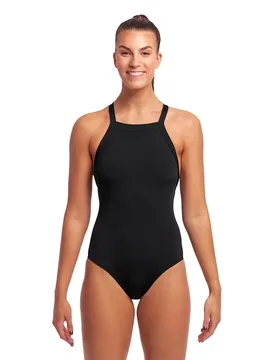 Sky Hi Swimsuit Still Black AUS 8 Women - Funkita - FashionsVida