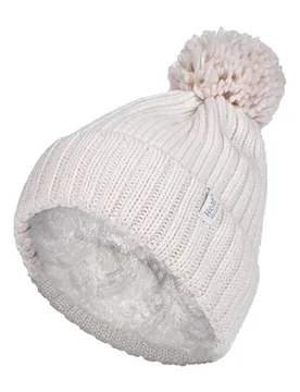 Womens Thermal Winter Bobble Hat with Pom Pom - - Size: ONESIZE - Heat Holders - FashionsVida