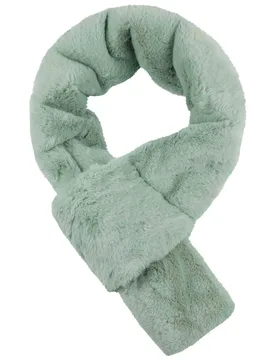 Fake Fur Scarf by - mint green - Damen - Size: One Size - Seeberger - FashionsVida