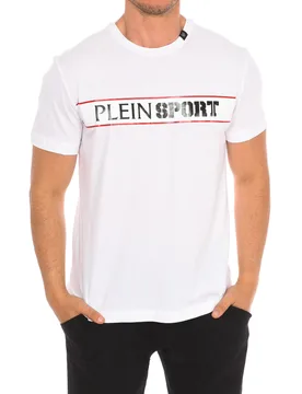 Tips405 Mens Short Sleeve T-Shirt - White - Size Medium - Plein sport - FashionsVida