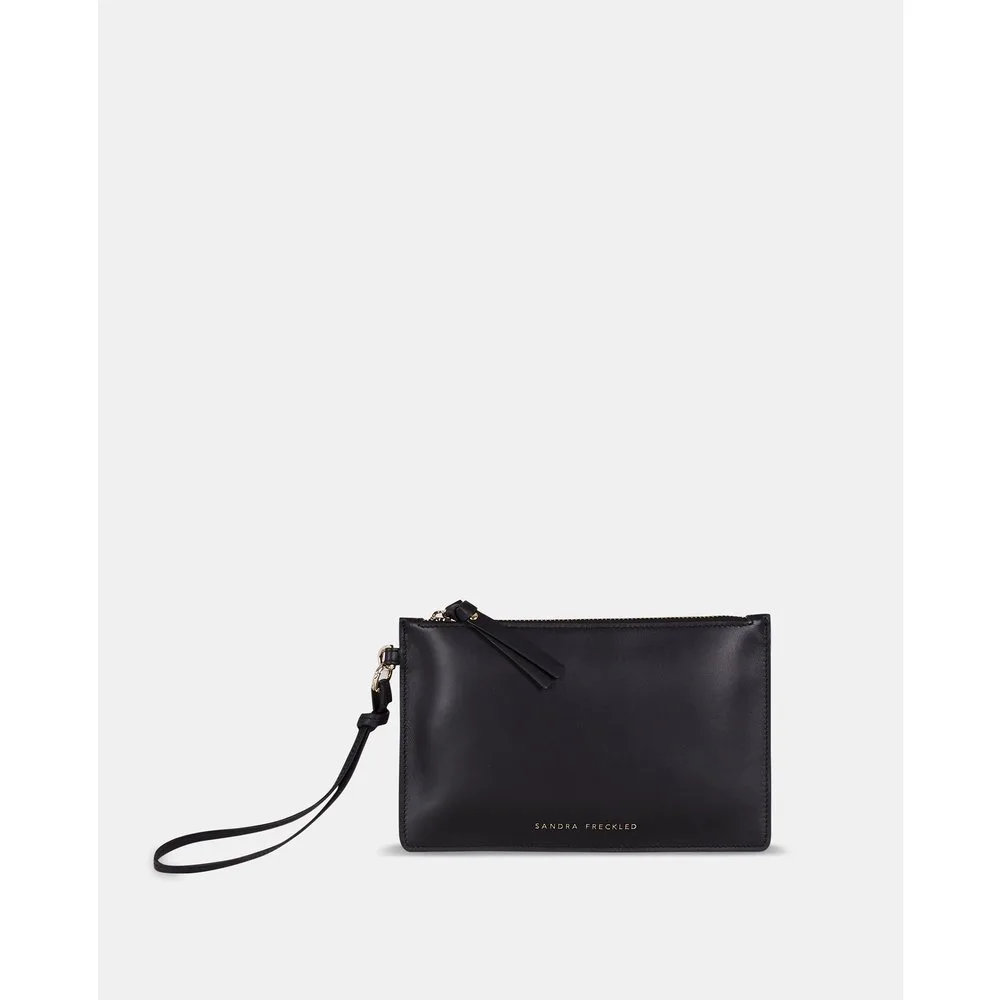 Cartera de piel con asa de mano - Sandra Freckled - FashionsVida