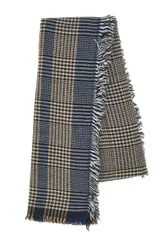 Sciarpa Pied de Poule Blu e Beige 0149/U
