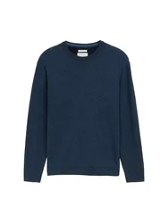 XXL structured crewneck knit male