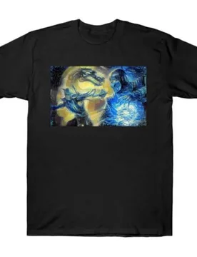 Scorpion vs Sub Zero Starry Night Video game 90's Mortal Kombat Gift tee for gamer Short Sleeve Graphic T-Shirt All size tops - Aliexpress - FashionsVida