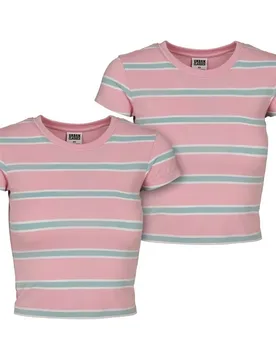 Top A Maniche Corte Tb3650a 2 Unità Girly Pink / Ocean Blue / Girly Pink / Ocean Blue XL - Urban classics - FashionsVida
