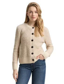 S knit boucle cardigan female - S - FashionsVida