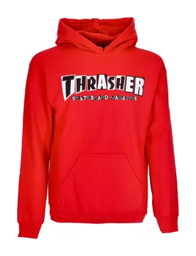 Felpa Cappuccio Uomo X Baker Hoodie Red - Thrasher - FashionsVida