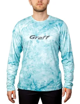 Upf50 961 Cl-15/1 Uv Long Sleeve T-shirt Blue M Men - Graff - FashionsVida